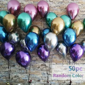 

1 Pack of 50 Thick Metal Balloons 12 Inches Decoration Birthday Creative Scene Wedding Party Decoration Metal Balloons
