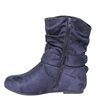 

New Fashion Female Boots Women's Shoes Ladies Suede Ankle Boots Women Short Boot Winter Warm Flat Shoes Botas Mujer Plus Size 43