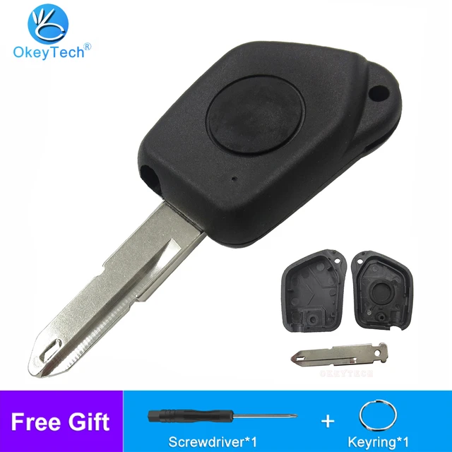 Jingyuqin Étui De Clé De Voiture Transpondeur Pour Peugeot 206 Avec Lame  Non Coupée Accessoires De Voiture - Clé De Voiture - AliExpress