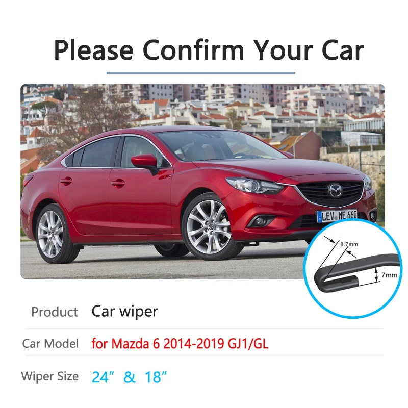 Mazda6 6 Estate Models 2013 To 2019 Alca Germany Super Flat Wiper Blades Front Replacement ASF2418H 