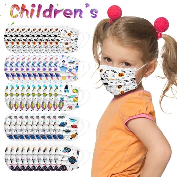 

Children's mask Disposable Face Mask 3Ply Ear Loop 50PC For Protection For Adults Scarf Flag Bandana drop-shipping#3
