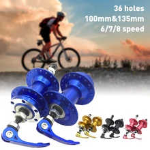 

MTB Hub 36H Bicycle Equipment Disc Brake Free Hub Front Rear Quick Release Mountain Bike QR X 100 Mm(front), QR X 135 Mm(back)