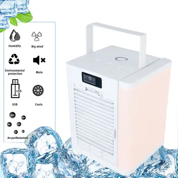 

1PC Cuboid portable air conditioner multi-function humidifier purifier USB desktop air cooler fan refrigeration tools #30