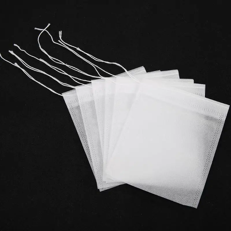 50 шт. мешочки для медкина нетканые уплотнительные фильтры сумка на шнурке многофункциональные чайные мешки инструменты для пряностей кофейные пакеты