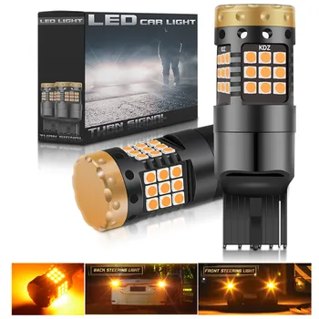 

2x Anti- Hyper Flash High Power Amber 1850lm 7440 T20 LED Canbus Error Free Turn Signal Light For Lada Kalina Granta Vesta