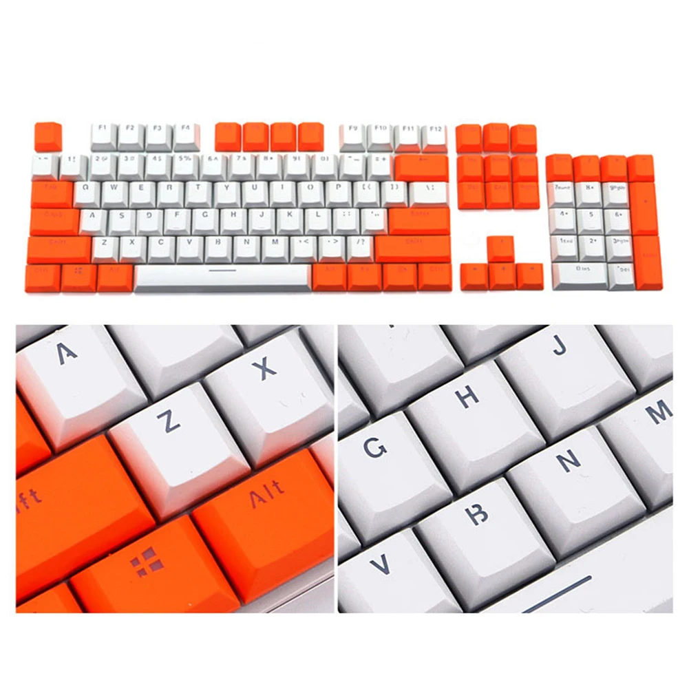 

104 Key Computer Accessory Durable Switches Double Color Ergonomic Keycap Practical Gaming Mixded For Mechanical Keyboard