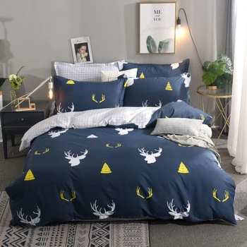 

3/4pcs Girl Boy Nordic style Pure Cotton Bed Cover Set Duvet Cover Adult Child Bed Sheets and Pillowcases Comforter Bedding Set