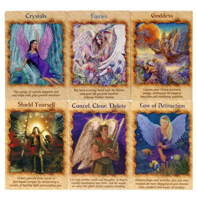 Angel Therapy Oracle cards PDF Guidebook Tarot cards deck board games for family party women kids toys 2