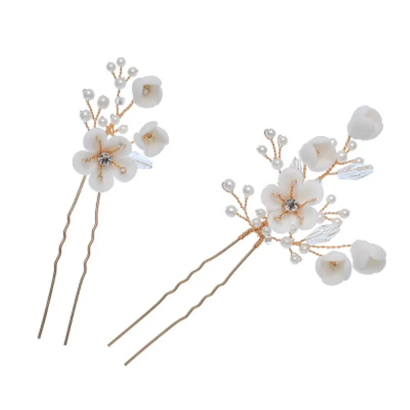 

Bridal Hair Stick Wedding Headband For Bride Handmade Floral Hairpin Wedding Jewelry Accessories Party Grace Crowns for Bride