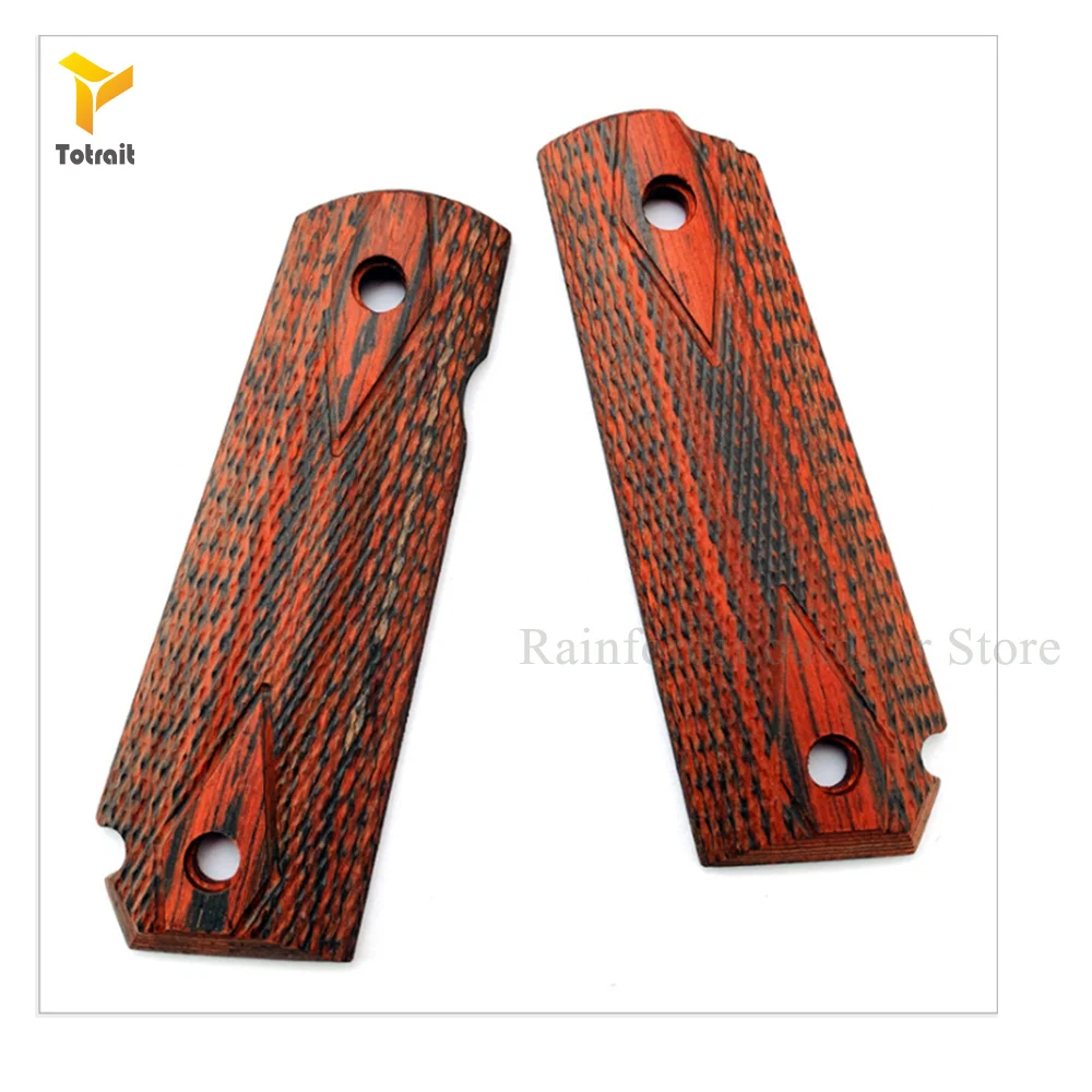 1 Pair Rosewood G10 Knife Handles Grips Patch Material Anti-slip DIY Handles Scaled slabs blanks For 1911 Grips Handle Grip