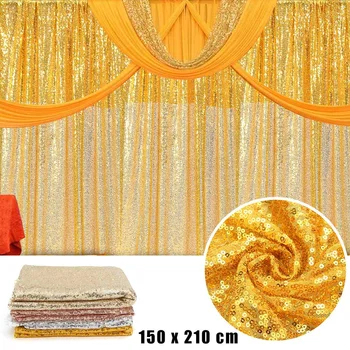 

Freya 150x210cm Sequin Photography Background Glitter Sequin Curtain Wedding Photo Booth Backdrops Christmas Background Decor