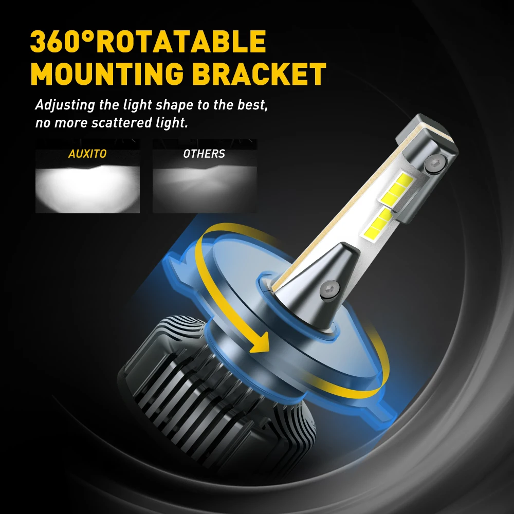 AUXITO Car Headlight H4 LED 9003 Li/Lo H8 H9 H11 9005 HB3 9006 HB4 9012 Hir2 LED Bulb 80W 12000LM Auto Light 12V 6500K Headlamp
