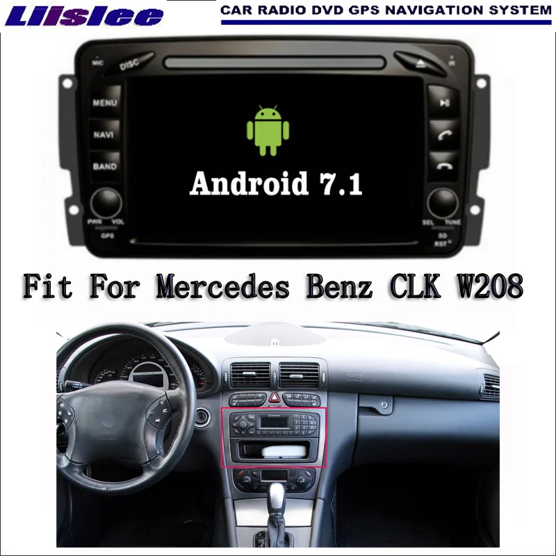 Liislee Android 7 1 2G RAM для Mercedes Benz CLK W208 автомобильное радио Аудио Видео Мультимедиа DVD