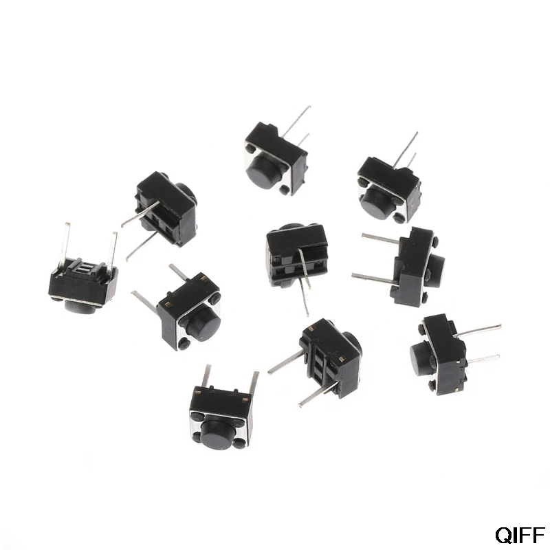 Прямая поставка& 100 шт. 6x6x5 мм 2 Pin Micro Мгновенный Кнопочный тактильный переключатель августа 8