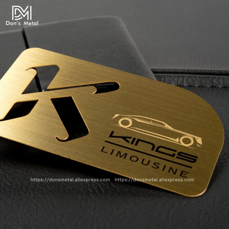 Золотая матовая металлическая членская карта покрытие Матовая нержавеющая сталь карта нержавеющая сталь на заказ визитная карточка