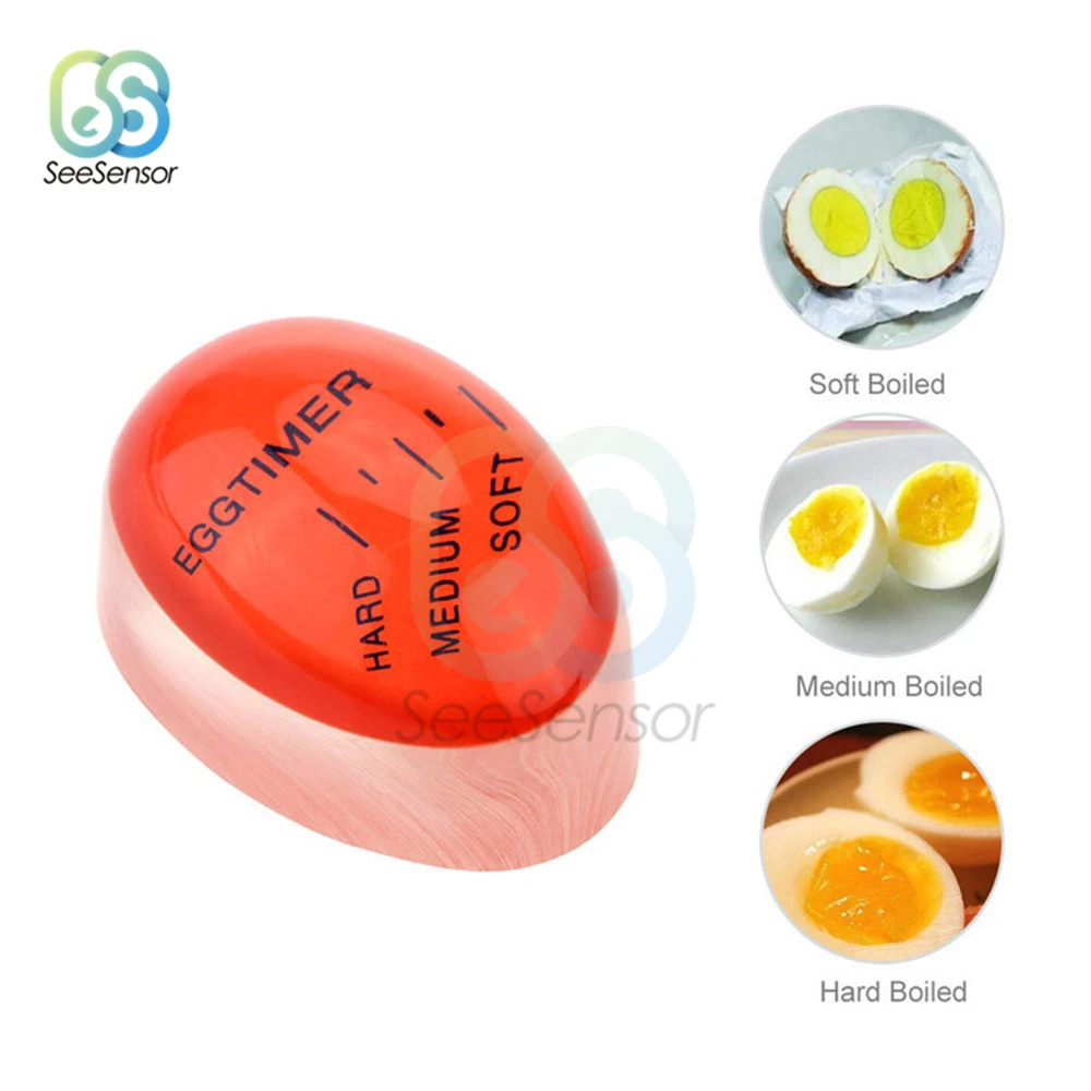 Кухонный таймер для варки яиц Идеальный цветной таймер с изменяющимся вкусным мягким твердым вареным яйцом для приготовления пищи кухня экологически чистый таймер для яиц из смолы
