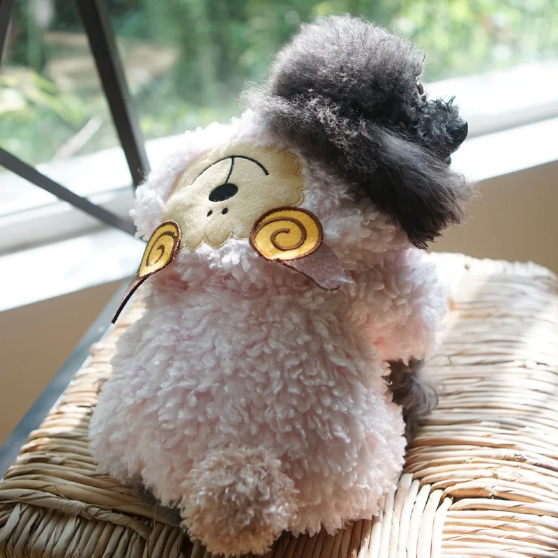 

Pet Autumn And Winter Thick Warm Clothes Dog Clothing Teddy Bichon Thick Sheep Sheep de yi Pet Costume