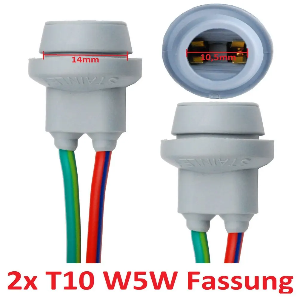 1 Pair T10 W5W Lamp Sockets Automobile Small LED Light Bulb Plug