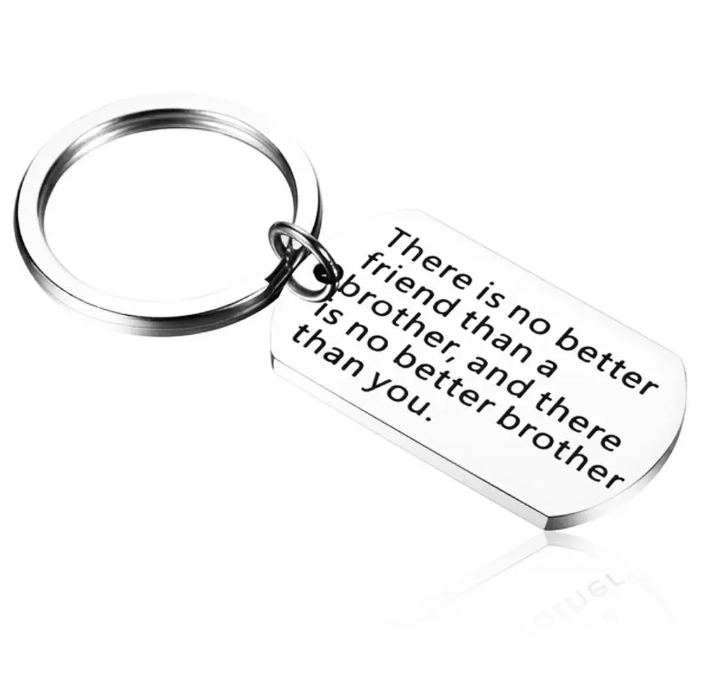 

Brother Keychain/Pendant Brothers Birthday Gift Big Brother Men's Gift Dog Tag Lettering Necklace Military Letter Necklace