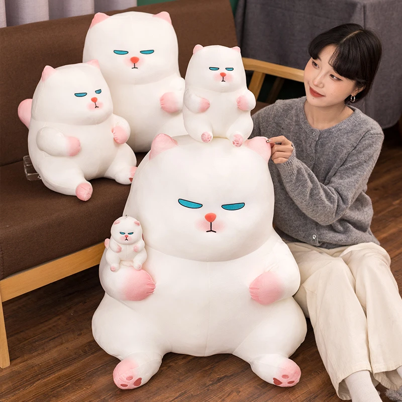 original vivicat plusch spielzeug gefullte lustige weiss faul fett katze rosa ball schwanz weiche katze puppe stofftier weihnachten geschenk kinder plush hand warmer pillow hand warmer pillowtoys for aliexpress