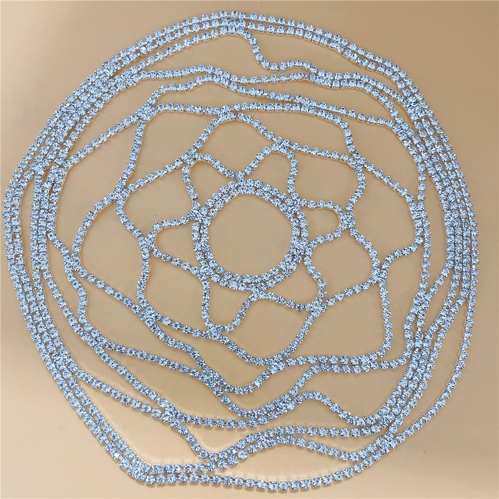 Hollow Rhinestone Mesh Headpiece Wedding Head Chain Jewelry for Women Luxury Crystal Headband Head Cap Hat Hair Accessories jewelry accessories hair accessory hair headdress bridal headwear