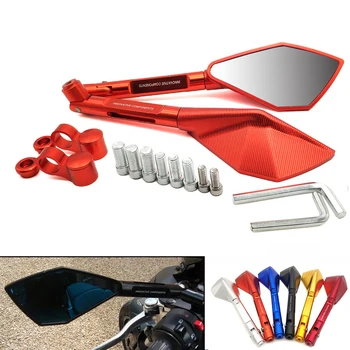 

Universal Motorcycle Mirrors Blue glass CNC Rearview side Mirror For Yamaha XJR1300 / XJ6 / V-max / MT-01 / MT-03 / TDM900 / FZ1