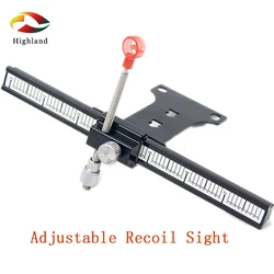 Visor Universal recurvo ajustable de aluminio, diseño fino ajustable, visión claramente graduada y fácil de ajustar