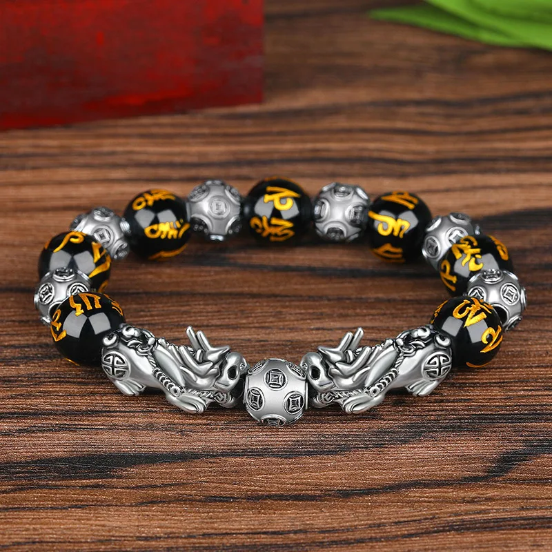 Wholesale price Fashion Feng Shui Stone Beads Bracelet Men Women Unisex