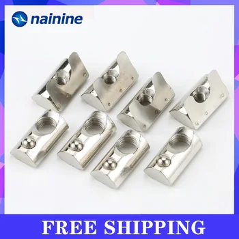 

Elastic Nut [M3 M4 M5 M6 M8] Roll-in T Slot Nut with Spring Leaf Block Accessories for 30/40 series Aluminum Profile B149