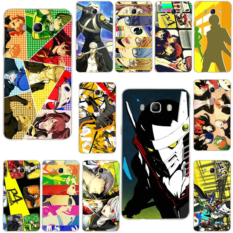 P4 Persona Золотой мягкий чехол для телефона Samsung Galaxy Note 2 3 4 5 8 9 10 A10 A20 A30 A40 A50 A60 A70 A80 A90