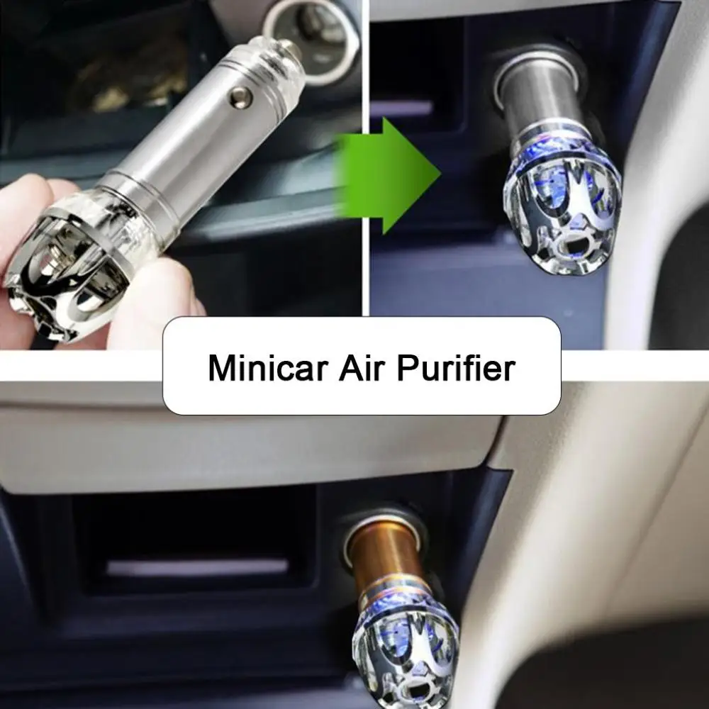 Car Air Purifier Ionizer Air Cleaner Ionic Air Freshener And Odor Eliminator Remove Smoking Smell Purifier Diffuser