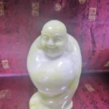 Jade kamień kryształ tybet ludowa herbata grać dzbanek na herbatę śmiech budda figurki buddyzm status rzeźba religia świątynia religia la tanie i dobre opinie CN (pochodzenie)