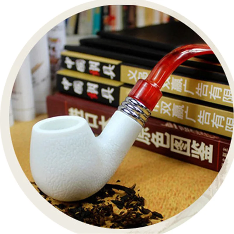 

Imitation Sepiolite Resin Smoking Pipe Tobacco Smoke Pipe Removable and Washable Filter Pipe Smoking Accessories