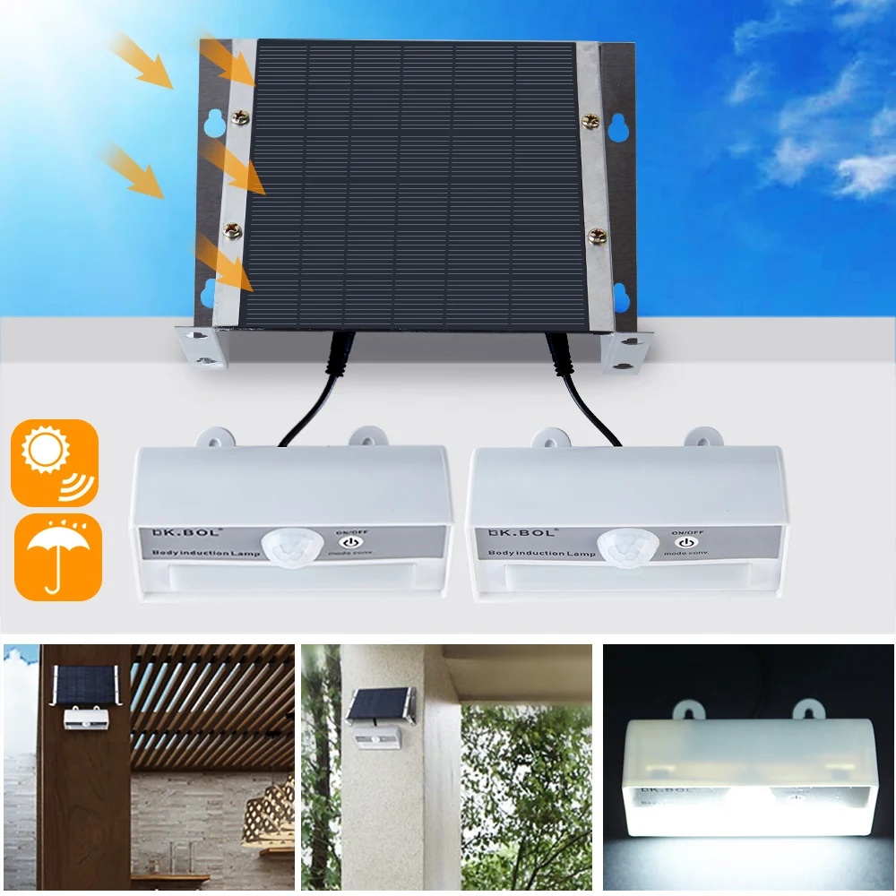 

34 LED Solar Light Split Type Four Modes Outdoor Waterproof Solar Power Wall Lamp Security Lighting Garden Yard Lamps