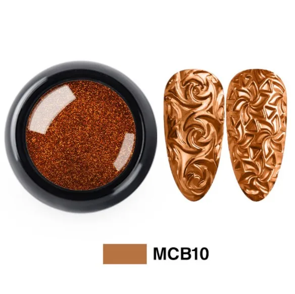 Silicone Nail Art Template - Chrome Pigment Dust