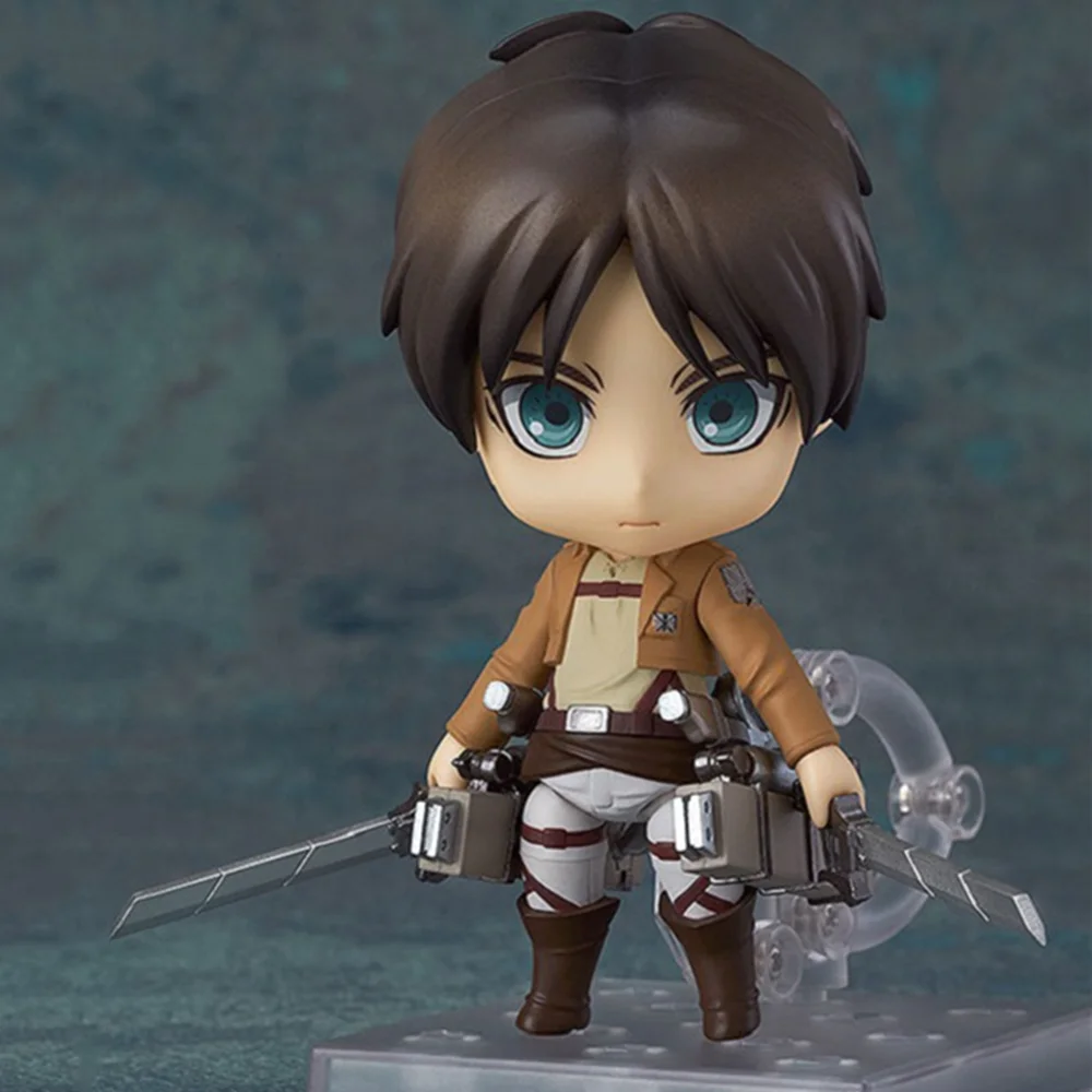 Attack on Titan Anime Figures Eren Jaeger #375 PVC Cute Toys Action Figurine Model Collectible Levi Eren Collection 10cm Figma