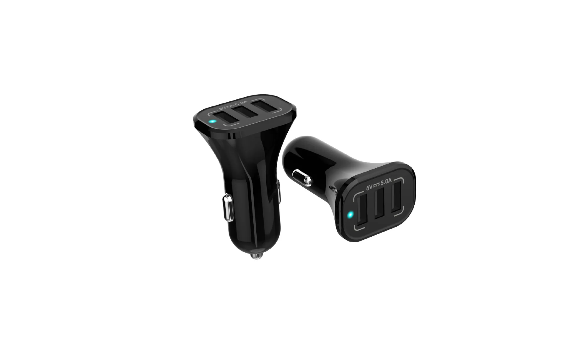 Три USB Автомобильное зарядное устройство, двухпортовое автомобильное зарядное устройство, зарядное устройство для мобильного телефона 5A большой ток смарт