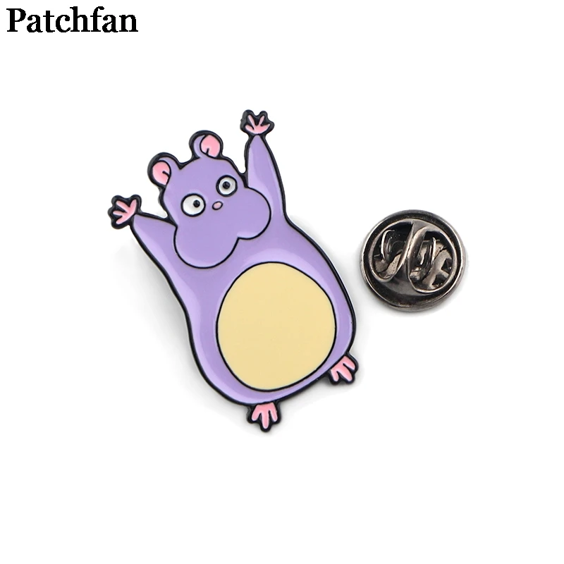 Patchfan мультяшная мышь самодельные Броши мужские и женские Прайд цинк эмаль шпильки медаль для рубашки рюкзак одежда сумка Украшение значок A2268