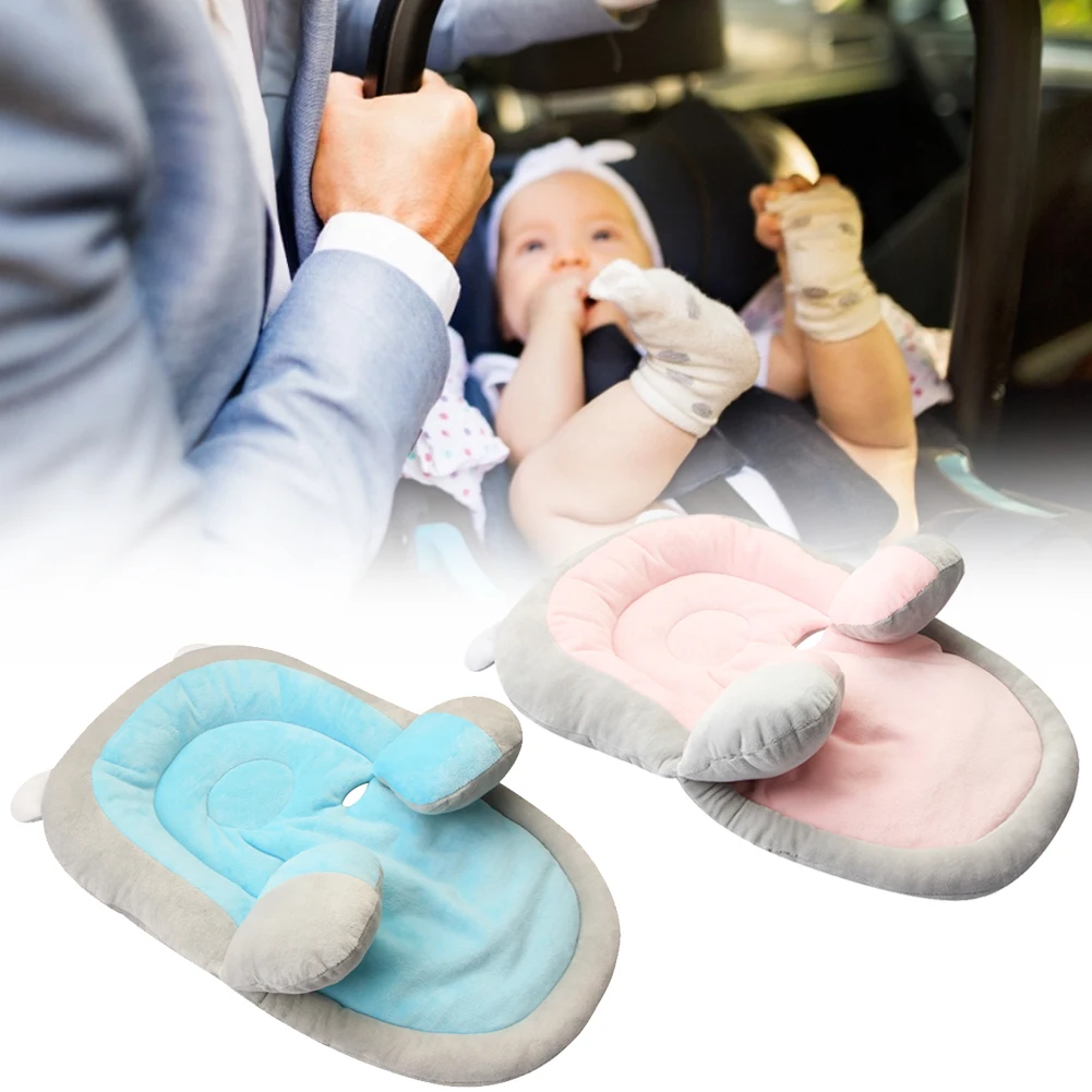 Младенческая голова Поддержка с органический хлопок Детские коляски Подушка для новорожденных теплые Багги коврик обеденный стул для ребенка с теплой подушкой