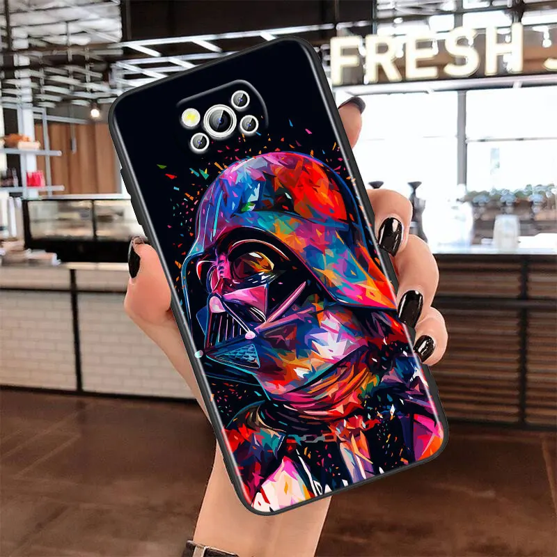 Star Wars Color Robot For Xiaomi Civi Poco X3 NFC X2 M3 M2 F2 F3 Pro C3 F1 A2 Lite Mix3 Play Soft Black Phone Case