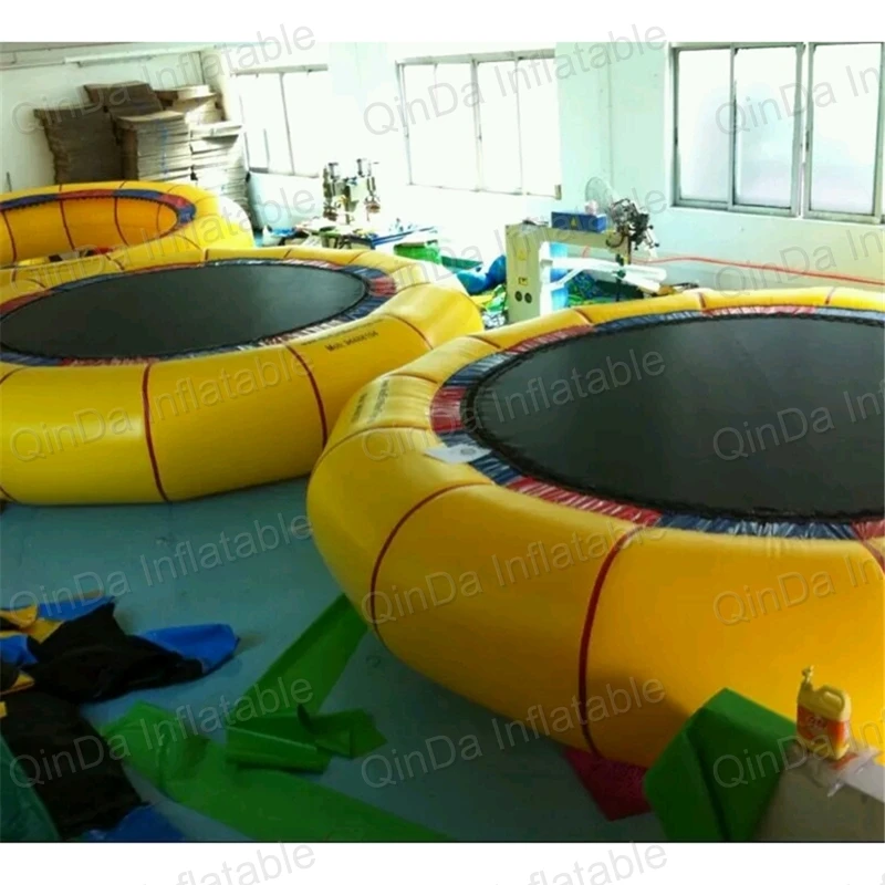 Water Protable Trampoline 3m Diameter Inflatable Water Jumping Bed Water Platform Inflatable Bouncer Pool Float Toy free shipping dia 4m inflatable water trampoline series splash padded water bouncer inflatable bouncer jump water trampoline