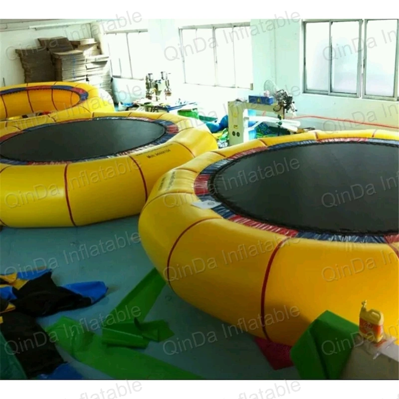 Water Protable Trampoline 3m Diameter Inflatable Water Jumping Bed Water Platform Inflatable Bouncer Pool Float Toy diameter 5m inflatable bouncer pool inflatable toy water trampoline water platform water jumping bed