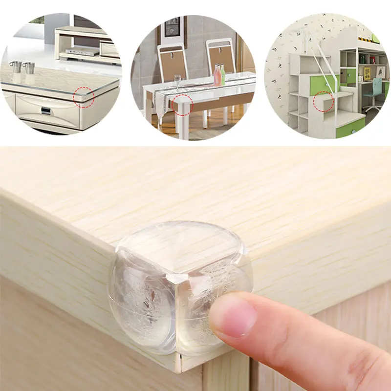 8Pcs/Lot Child Baby Safety Silicone Protector Table Corner Edge Protection Cover Children Anticollision Edge & Corner Guards