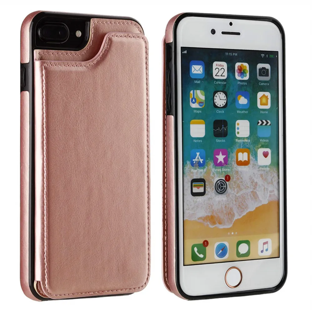 2 in 1 Unique Dual-use Card Wallet Flip Leather Phone Case For IPhone 7p/8p Shockproof Anti-scratch Lightweight Phone cover 