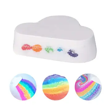 

3pcs Natural Cloud Rainbow Bath Salt Exfoliating Moisturizing Bubble Bath Bombs Ball Essential Oil Bath Ball Skin Care Tools