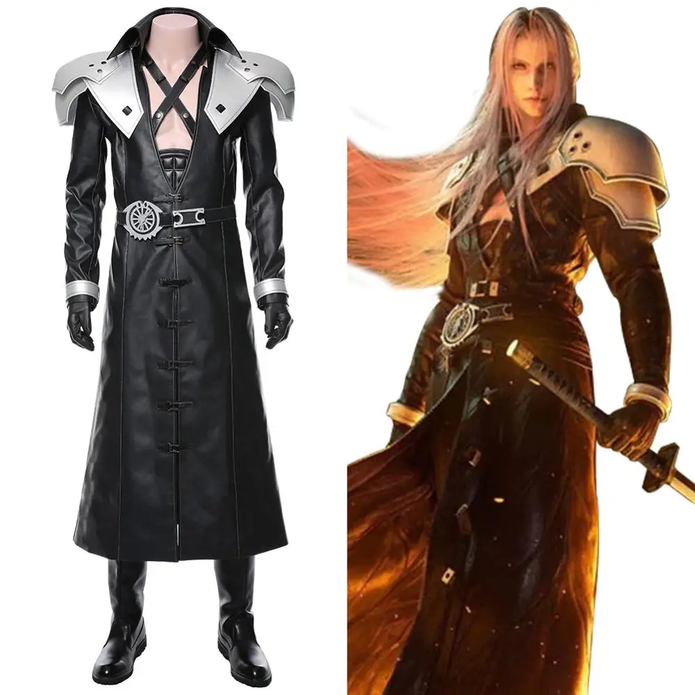 Костюм для косплея Sephiroth последний Фэнтези VII Переделанный тренчкот наряд