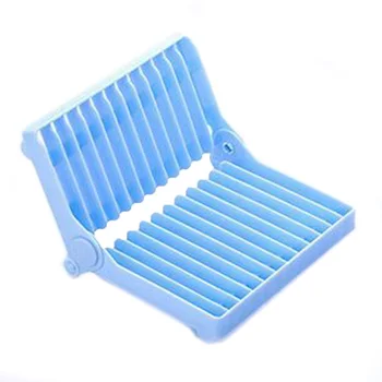 

1x 20x15cm Foldable Dish Drainer Wire Dinner Plates Rack Stand Draining Holder Home Storage And Organization
