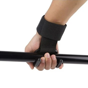 

Pro Weight Lifting Training Gym Hook Grips Straps Gloves Wrist Support Per Polso
