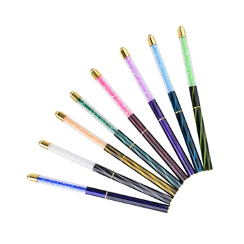 

8pcs Nail Polish Manicure Brush Nail Art Painting and Dotting Brush with Colored Decoration and Cap