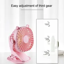 

3 Speeds 360 Degree Mini Summer USB Rechargeable Cooling Fan Cooler Rechargeable Summer Air Cooling Portable Silent Sleeping Fan